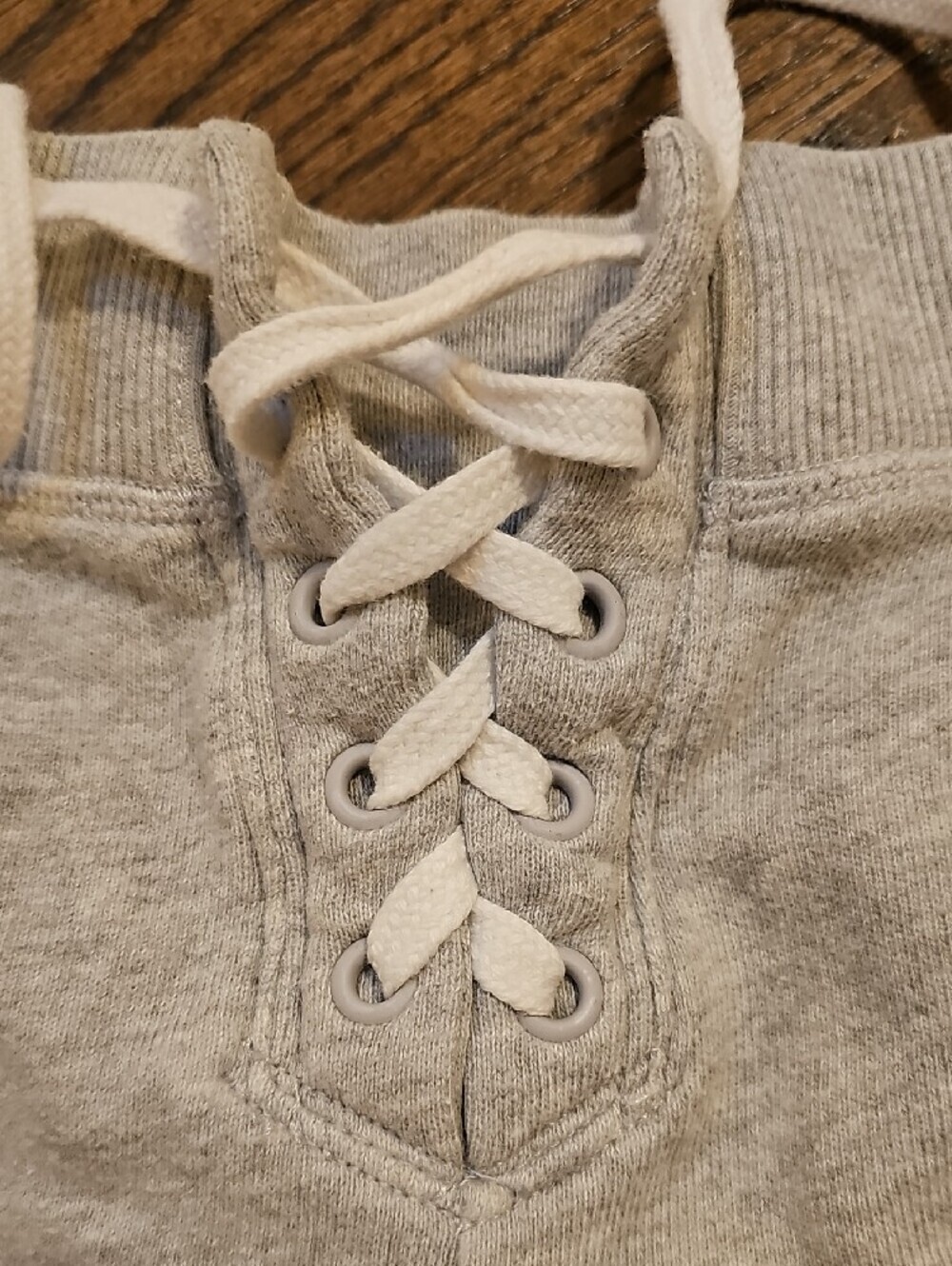 Offline By Aerie Women's Gray Lace-Up Athletic Lounge Shorts - Picture 5 of 8
